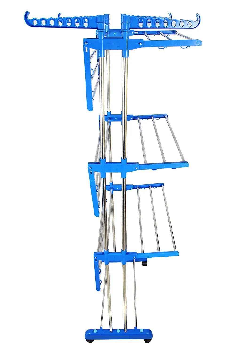 0733 Stainless Steel Double Pole 3 Layer Cloth Drying Stand