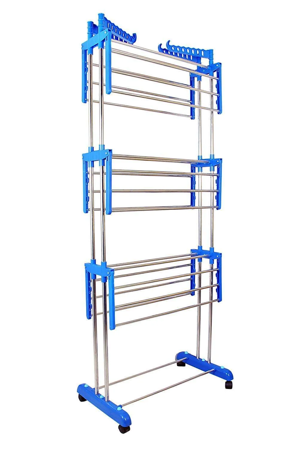 0733 Stainless Steel Double Pole 3 Layer Cloth Drying Stand