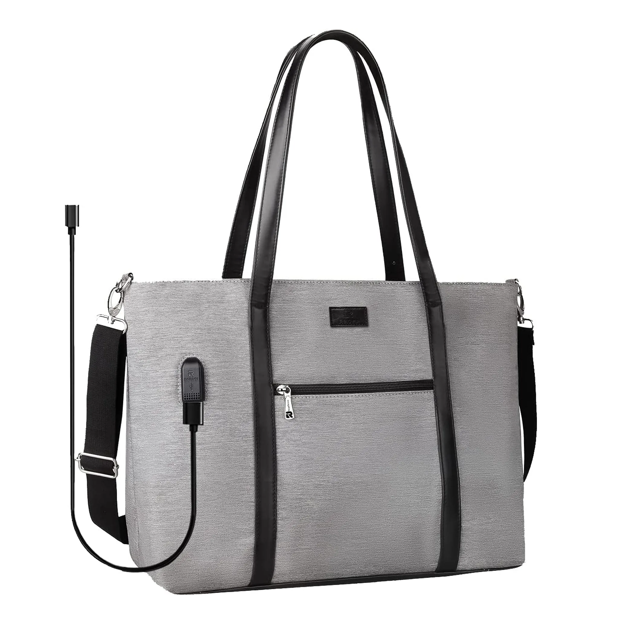 17.3 inch  Large Gray Laptop Tote Bag