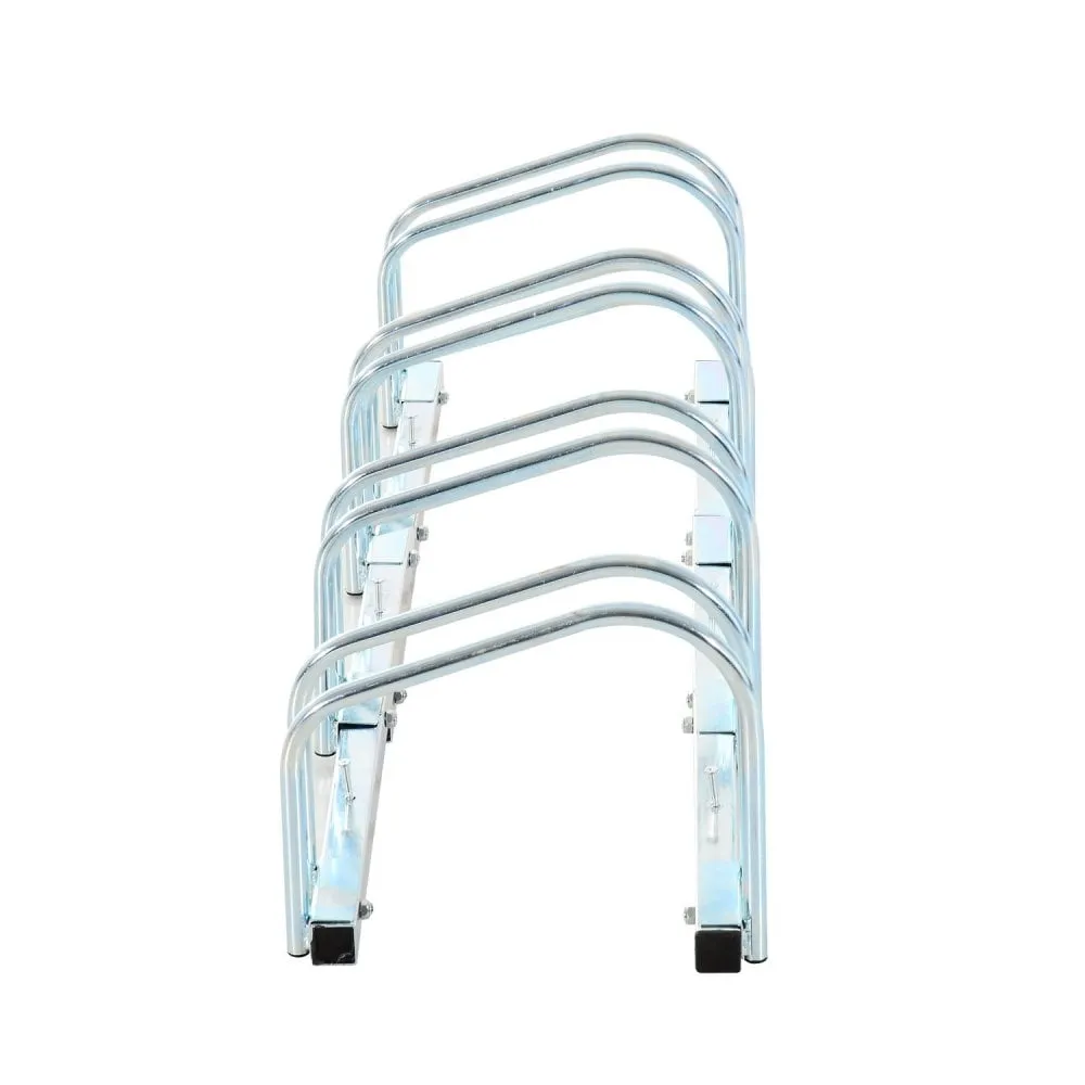 4-Bike Floor Bike Stand-Silver