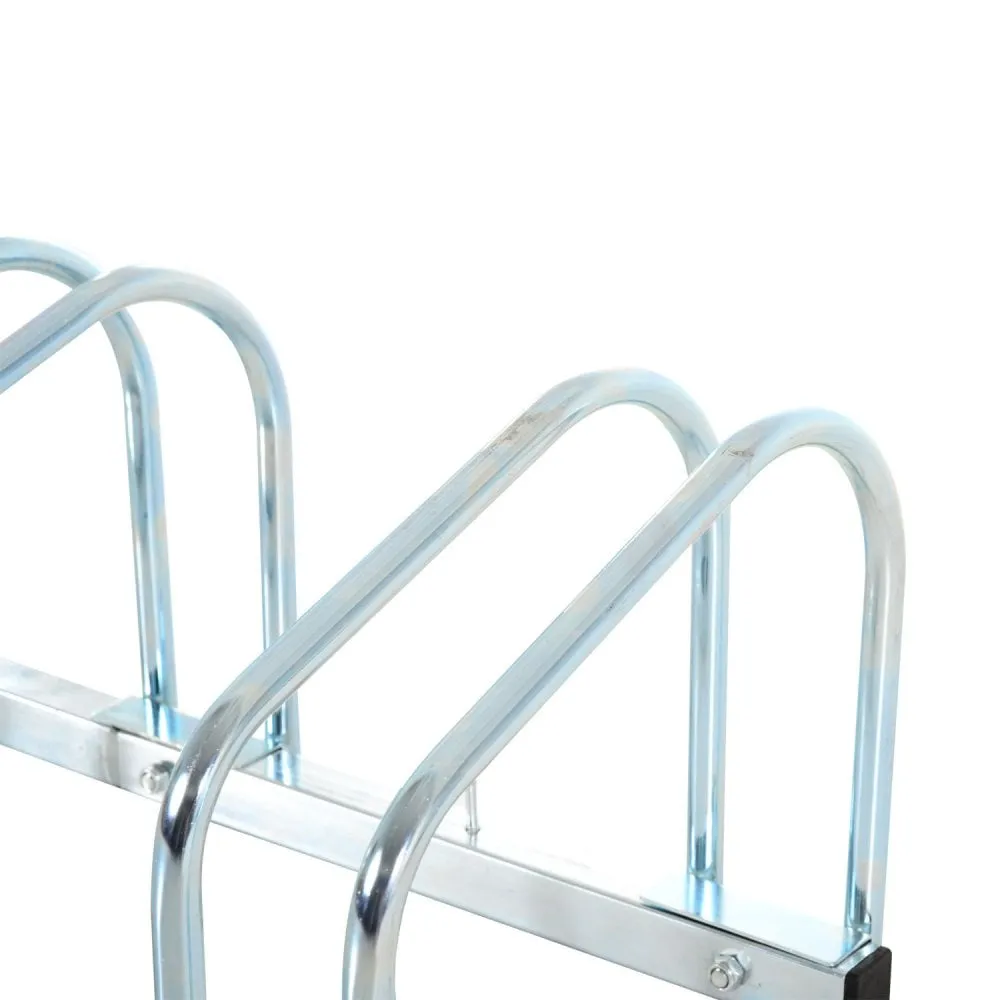 4-Bike Floor Bike Stand-Silver