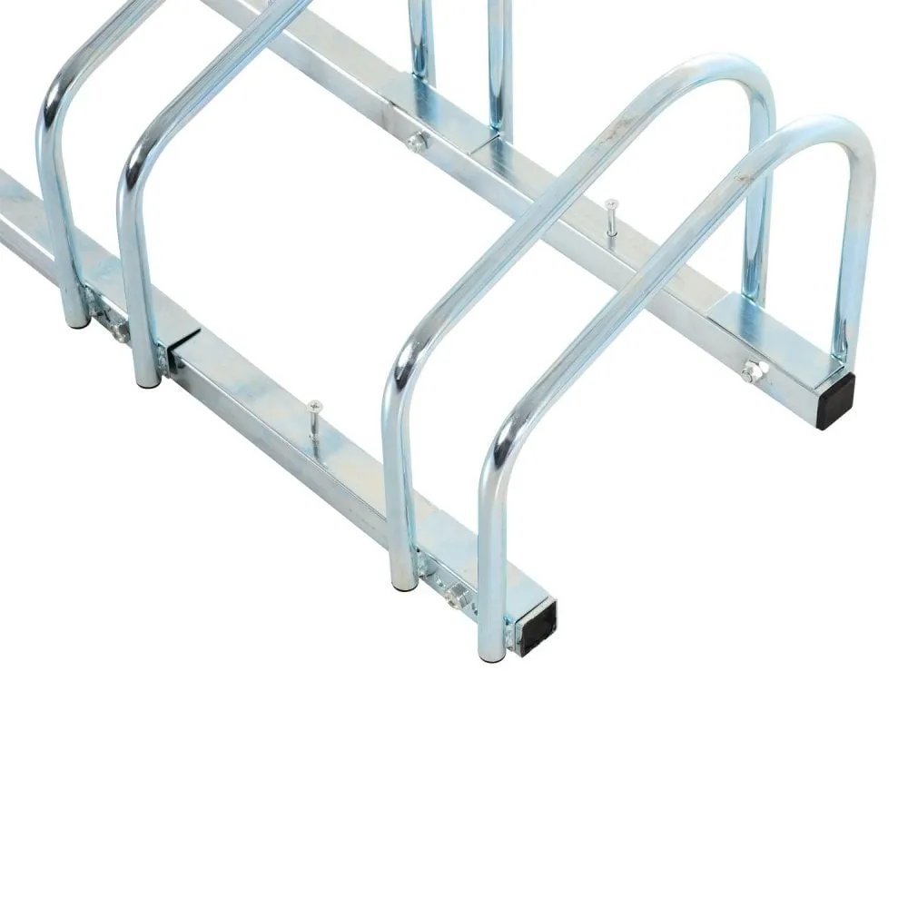 4-Bike Floor Bike Stand-Silver