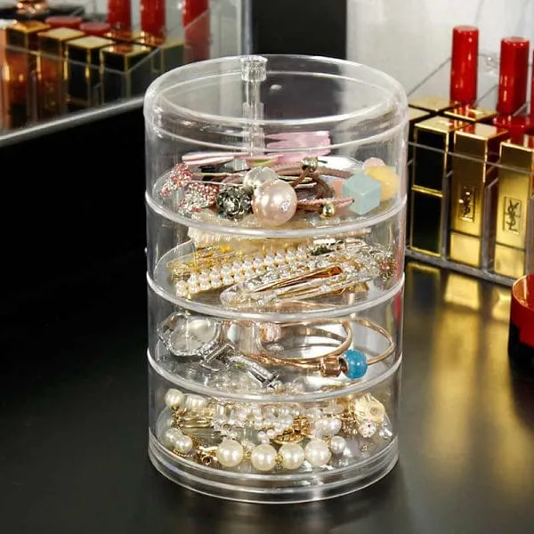 4 Layer Rotating Clear Jewellry Organizer