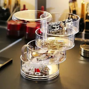 4 Layer Rotating Clear Jewellry Organizer