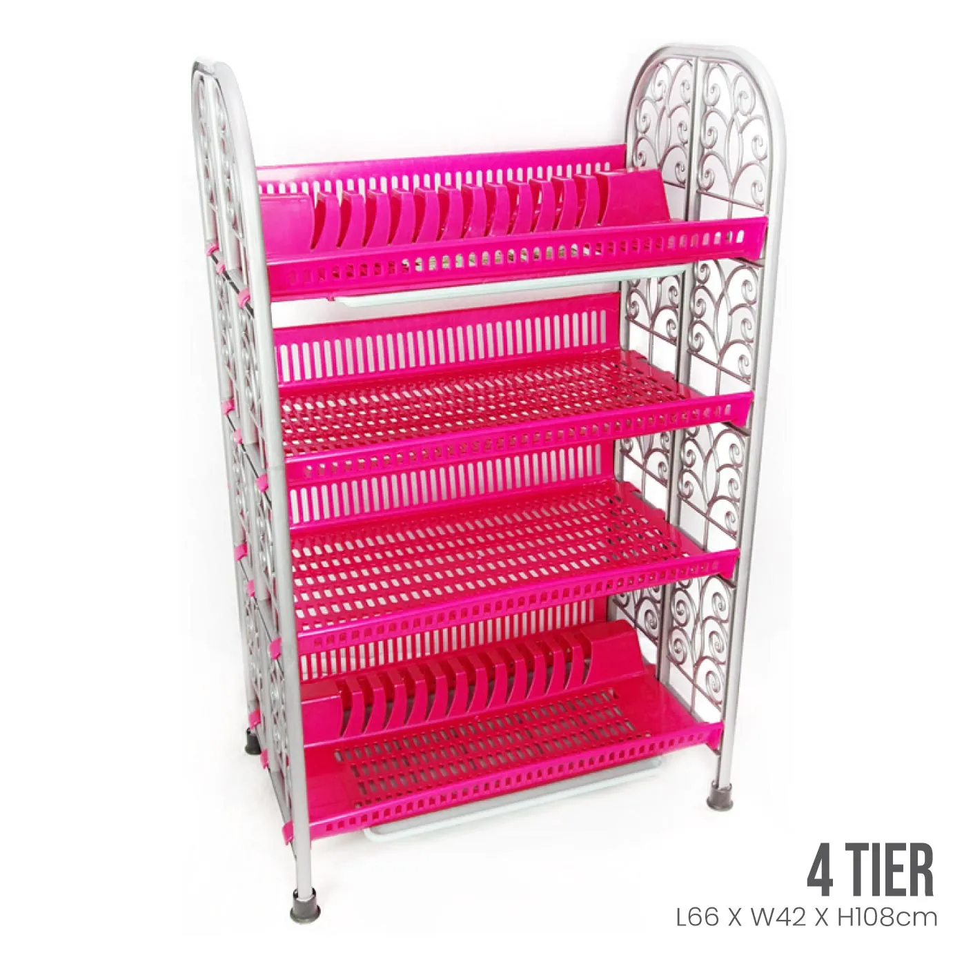 4 TIER HAZER KITCHEN RACK W/DRAINER (998-4)