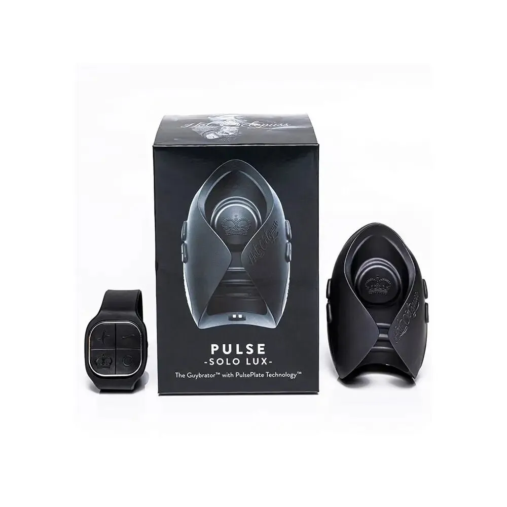 4.5-inch Silicone Black Rechargeable Vibrating Masturbator with Remote