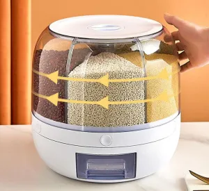 6-Grid Rotating Food Dispenser