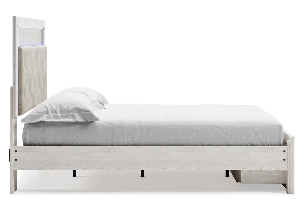 Altyra Gray/White Queen Storage Bed