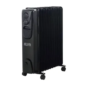 ALVA 11 Fins 2500W Oil Filled Heater Black