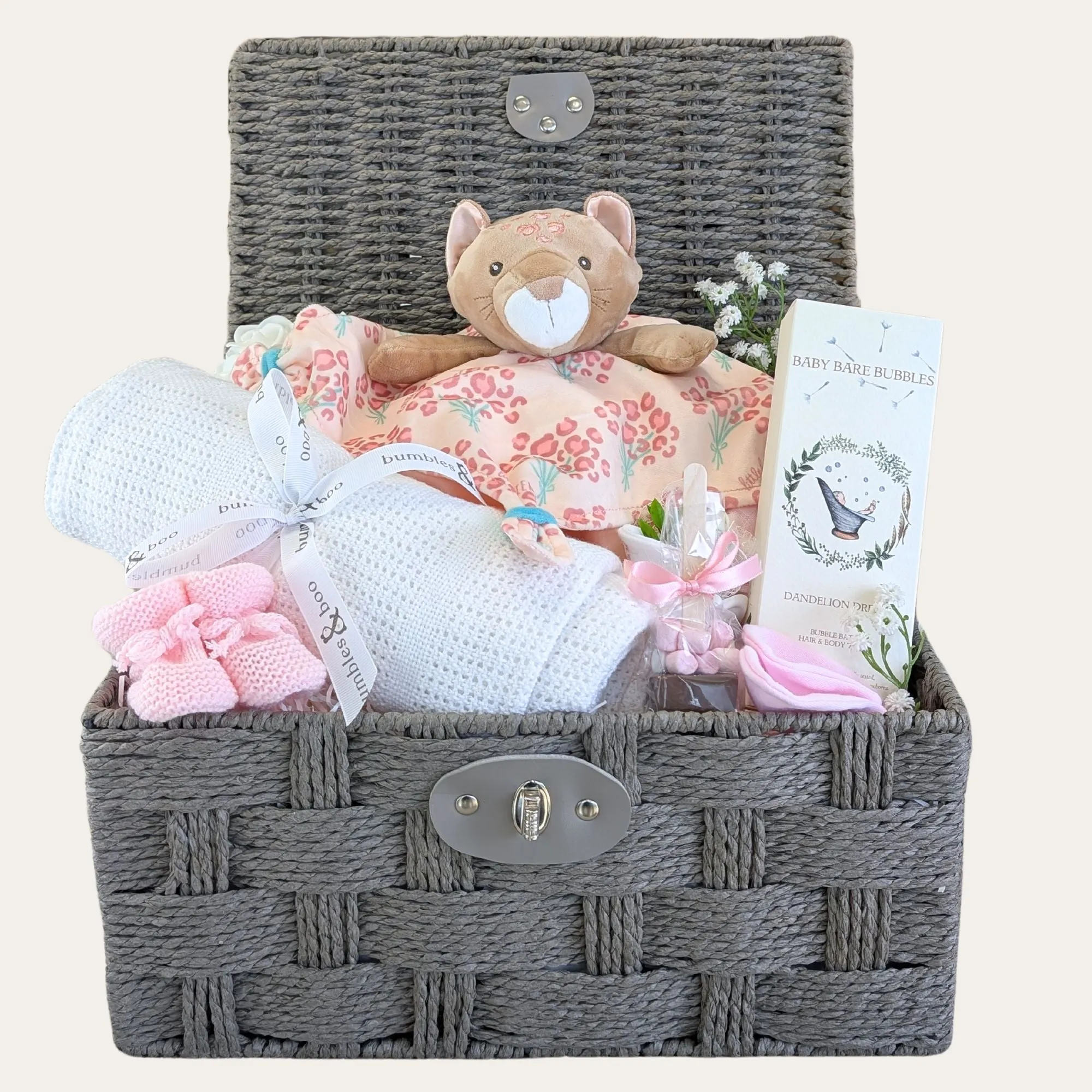 Baby Girl Gifts Basket Little Lottie Leopard & Organic Skincare