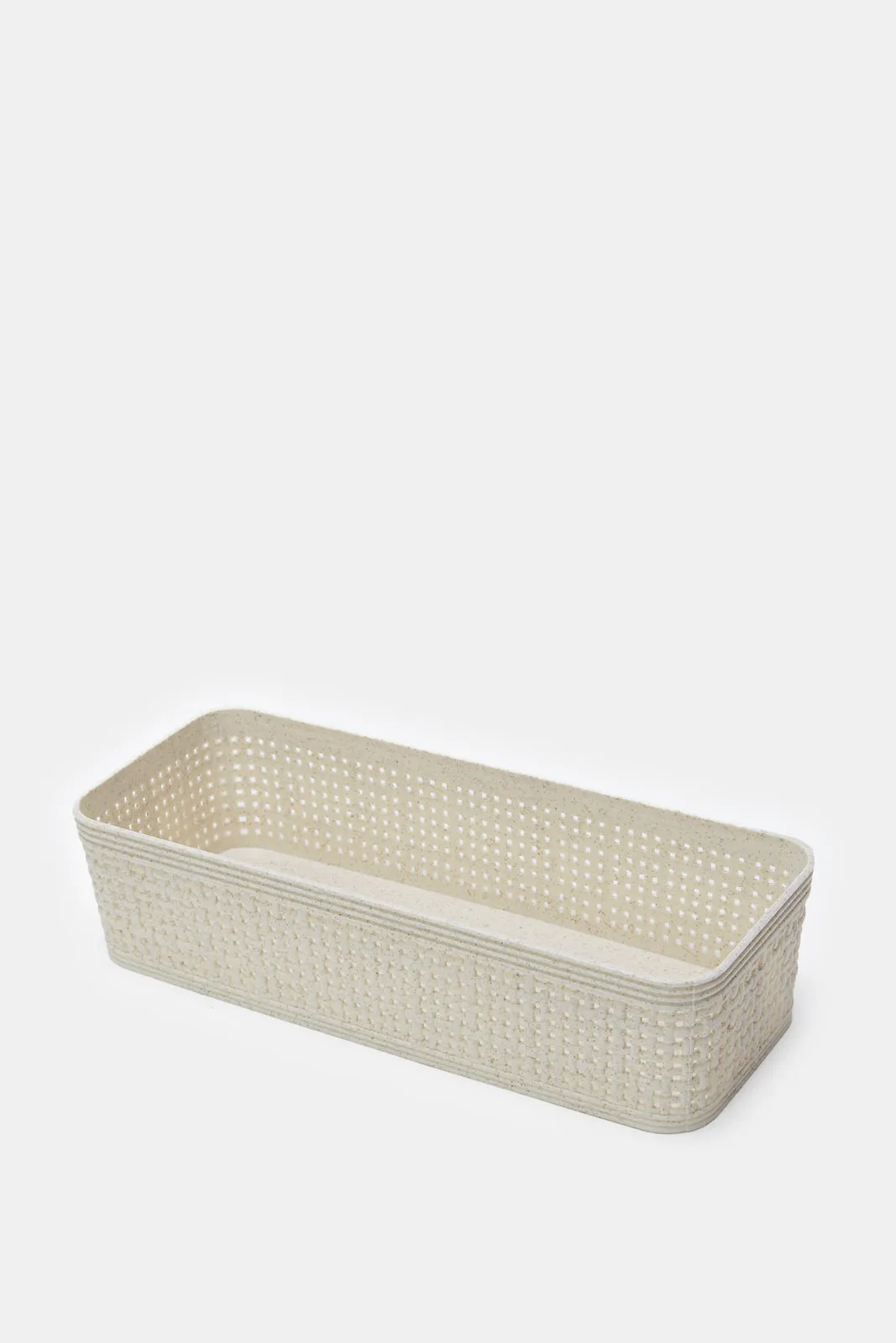 Beige Plastic Storage Basket Set (10 Piece)