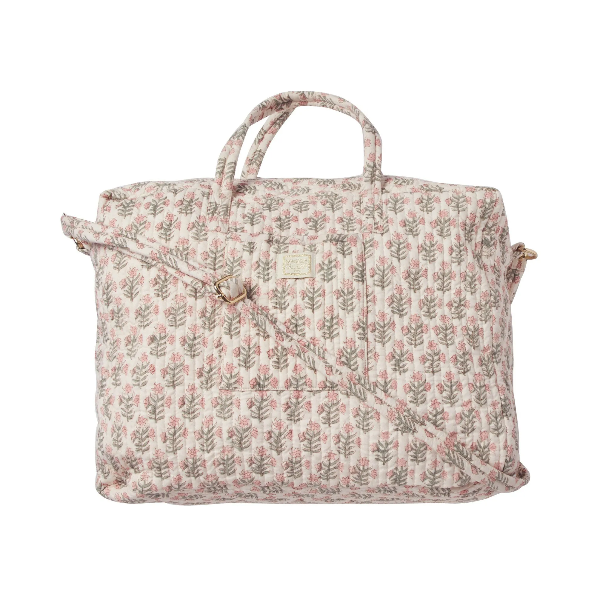 Bonheur du Jour Paris Cabas Bag Madurai Rose Vert Tu