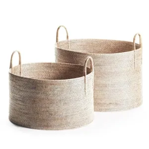 Burma Artisan Rattan Hampers - Set of 2