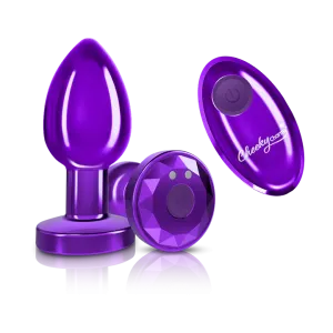 Cheeky Charms Vibrating Metal Butt Plug with Remote Control