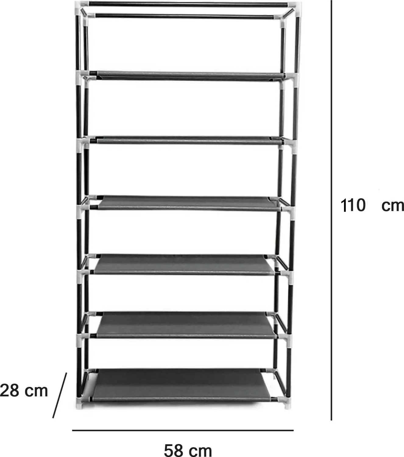 CMerchants Multipurpose Home Utility Portable Space Saving 6 Layer Shoe Rack Organizer Stand Maroon