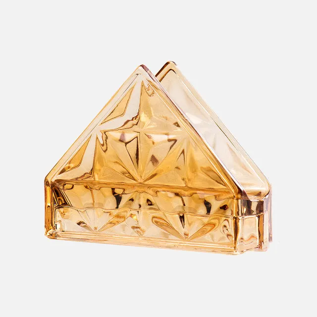 Crown Jewels Glass Napkin Holder