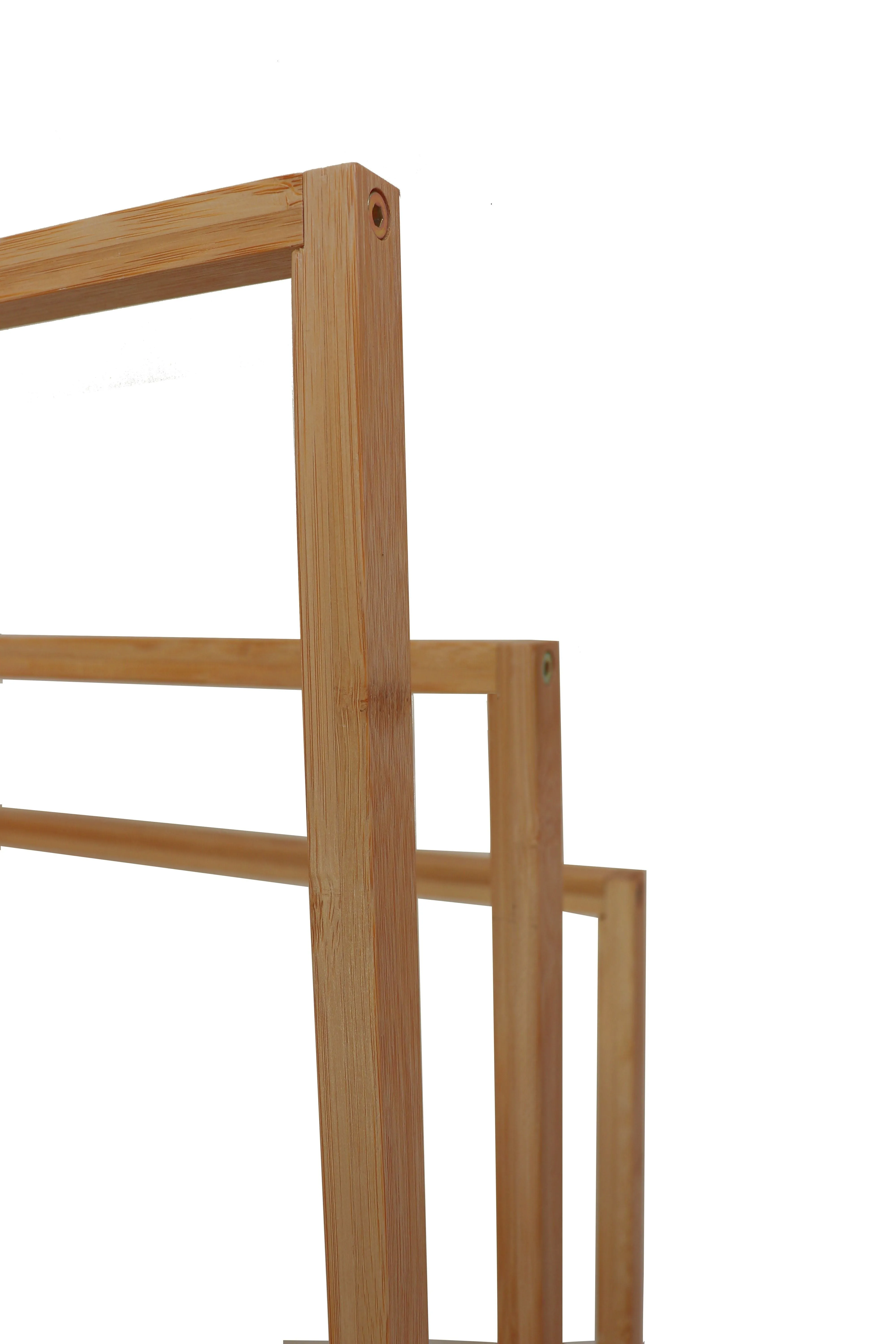 Eco-Friendly 3-Tier Bamboo Towel Rack Holder for Bath & Bedroom