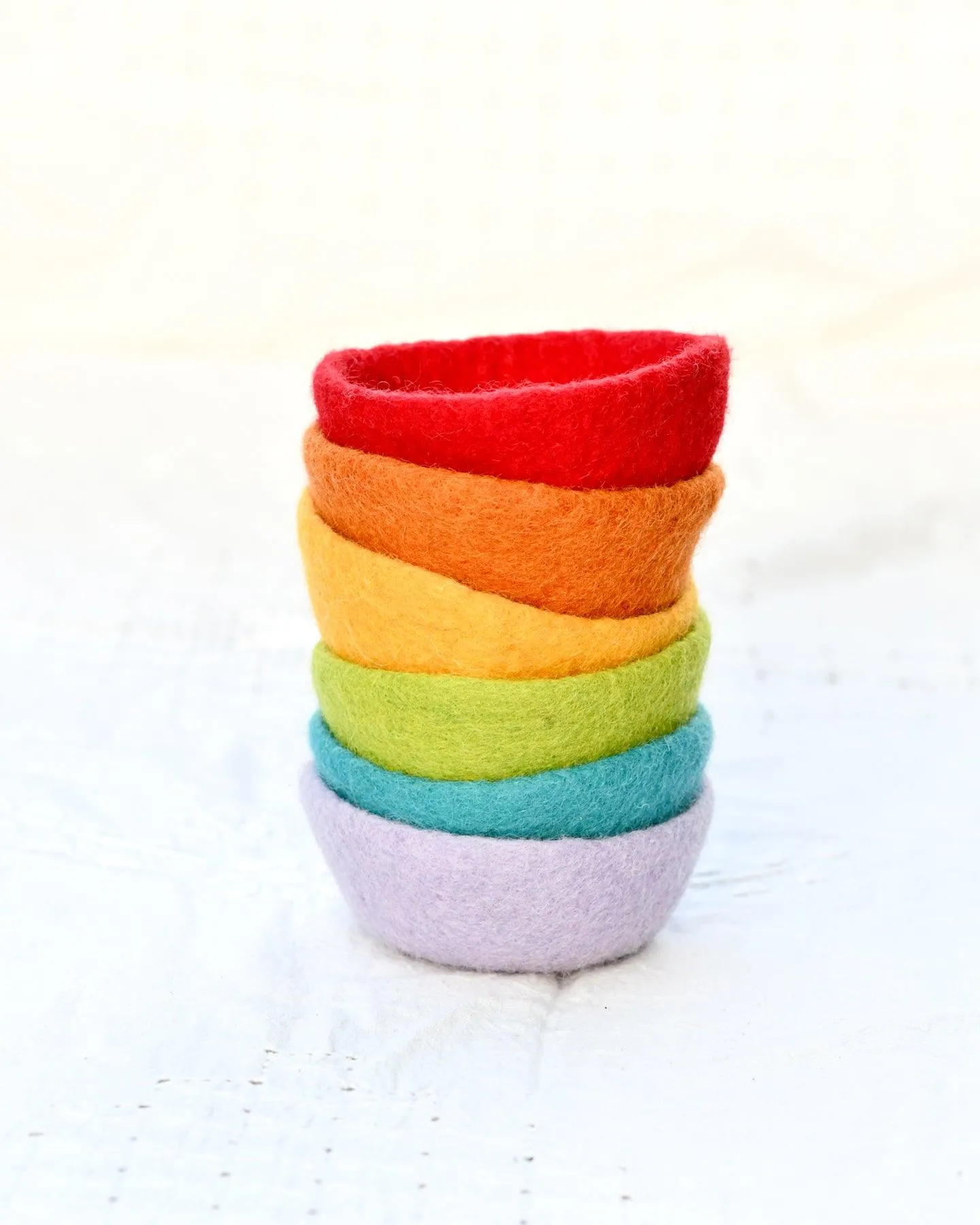 Felt Small Colourful Bowls - Set of 6