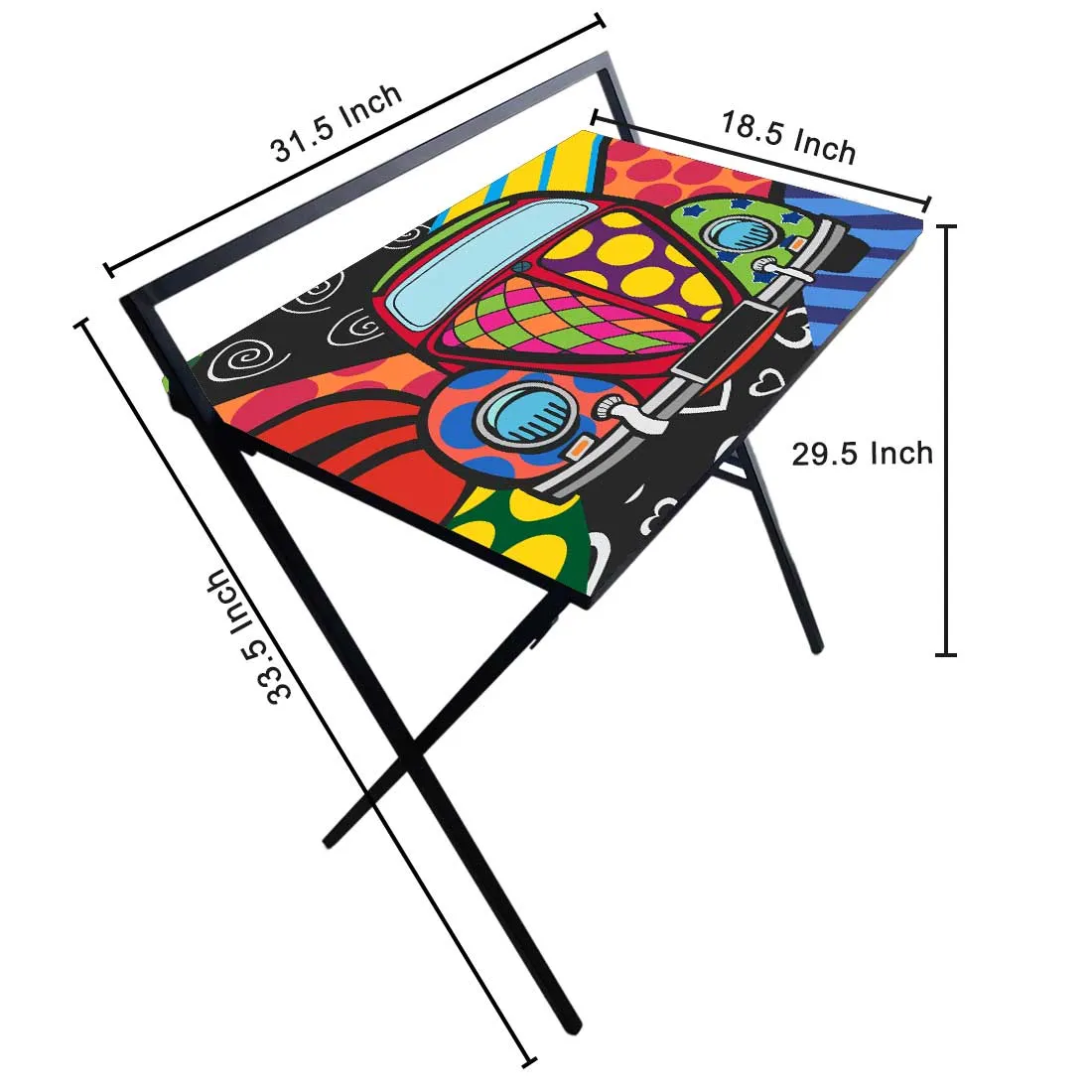 Folding Study Table for Laptop Work Desk - Quirky Designs