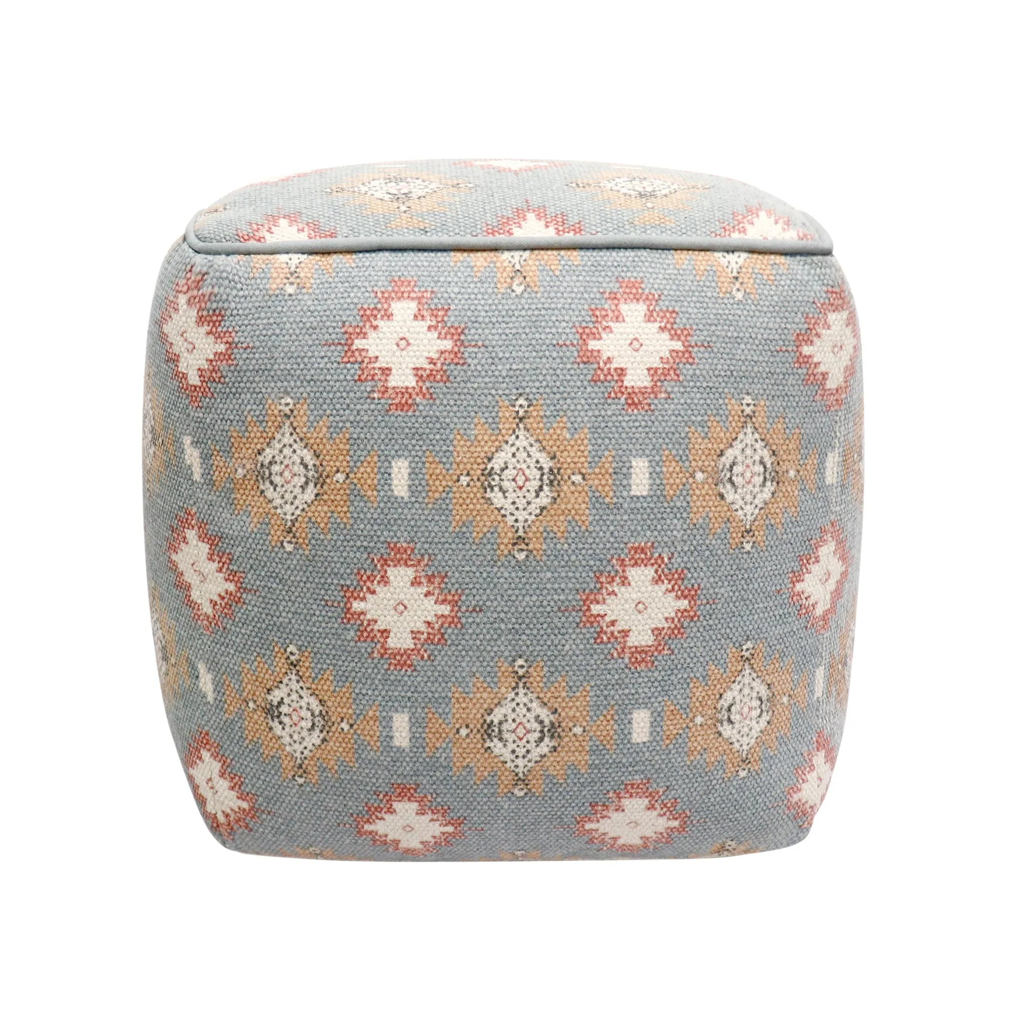 Grandcanyon Cotton Grey & Multi Pouf