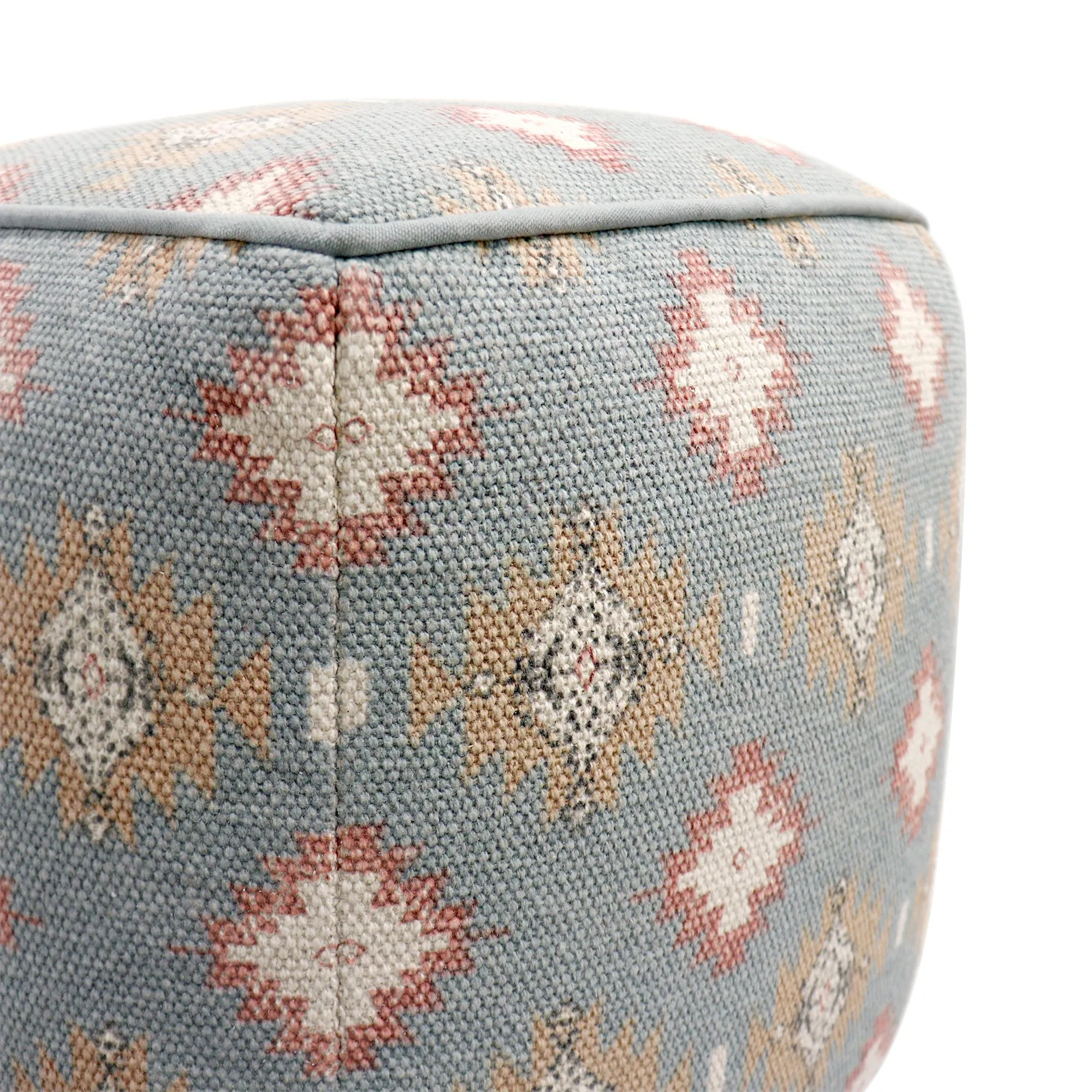 Grandcanyon Cotton Grey & Multi Pouf