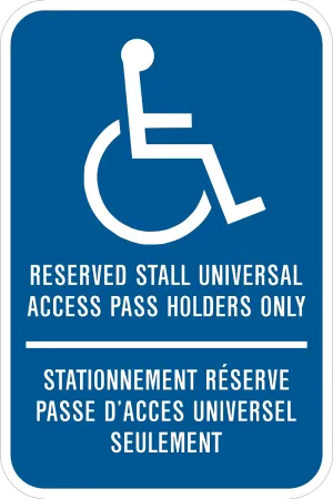 Handicap Reserved Stall Bilingual