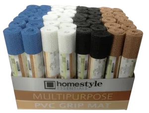 Homestyle Essentials Shelf Liner 12"X 60" Multi-Purpose, PVC Grip Mat, Various Colors- Each  (CH82170)