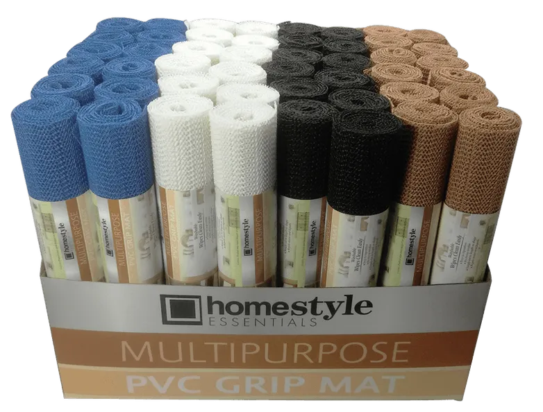 Homestyle Essentials Shelf Liner 12"X 60" Multi-Purpose, PVC Grip Mat, Various Colors- Each  (CH82170)