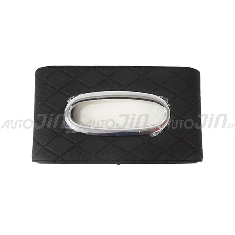 Honda Logo 7D PU Leather Tissue Box - Black