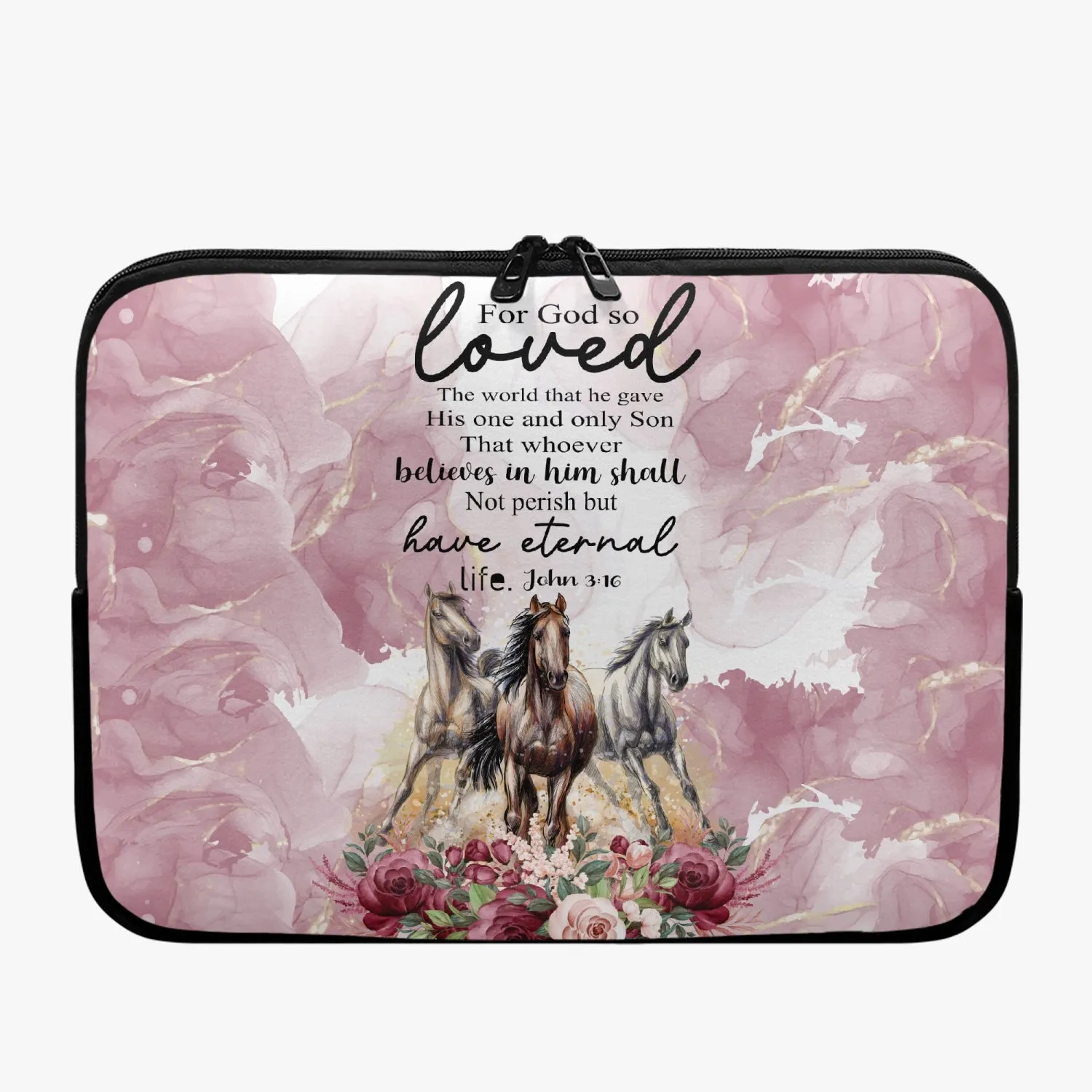 Laptop Sleeve - without handles - Horses Bible Quote