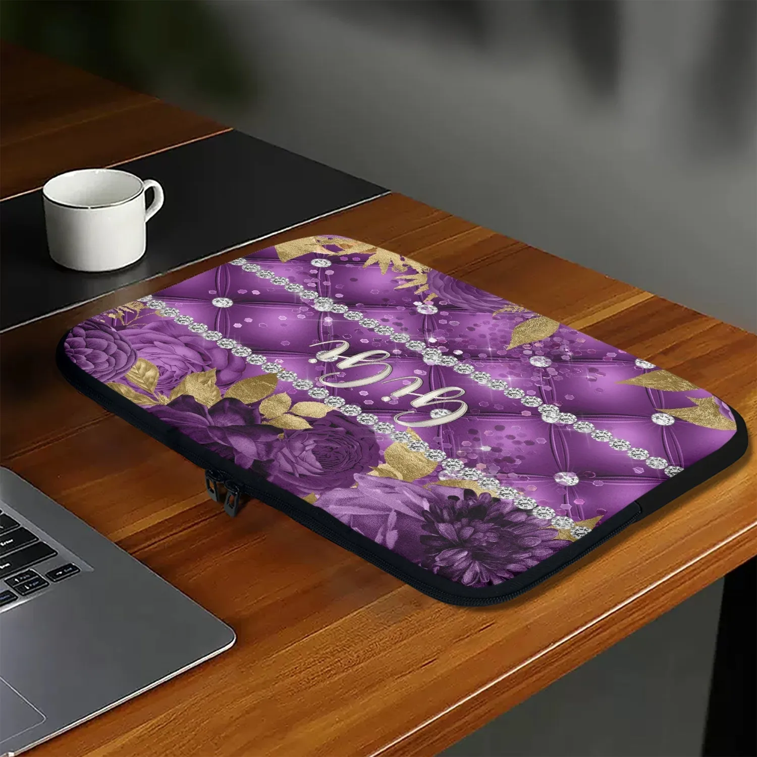 Laptop Sleeve - without handles - Purple Floral - GiGi