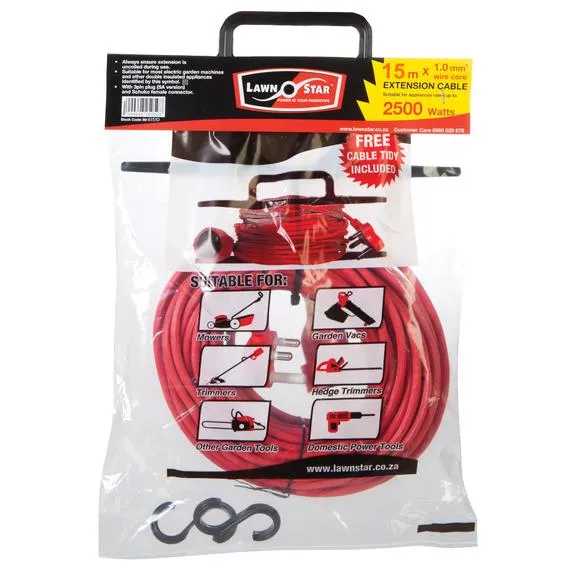 Lawn Star | Extension Cord Set 15m X 1.0mm 2500W