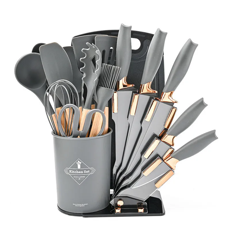 Mixed 19-Piece Set Silicone Cookware