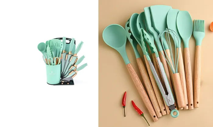 Mixed 19-Piece Set Silicone Cookware