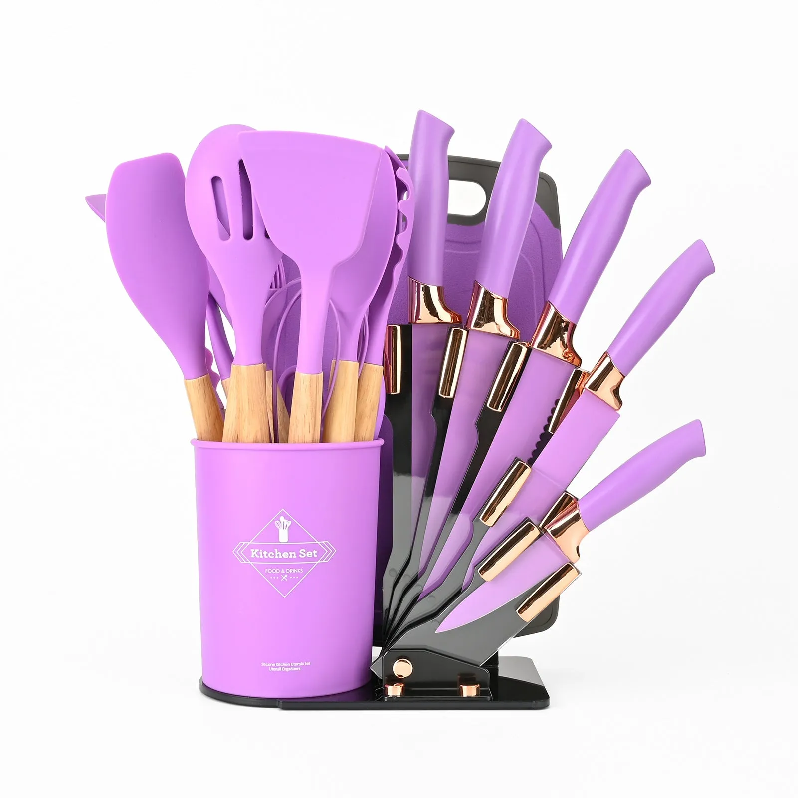 Mixed 19-Piece Set Silicone Cookware