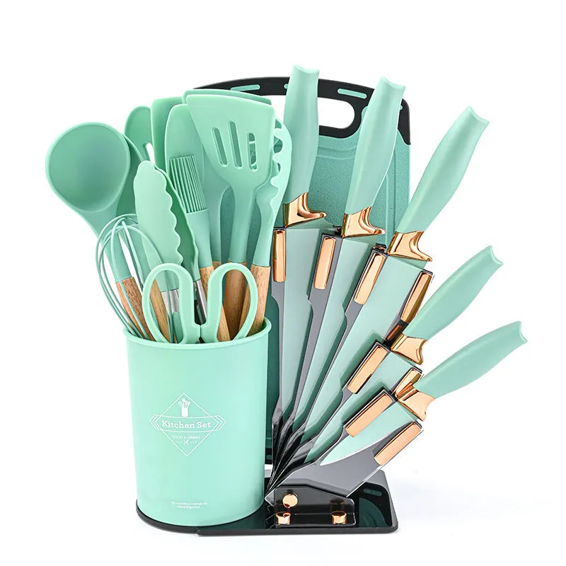 Mixed 19-Piece Set Silicone Cookware