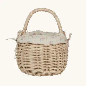 Olli Ella Rattan Berry Basket with Lining – Pansy