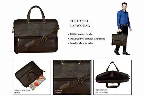 OPTIMA Leather Laptop Messenger Organizer