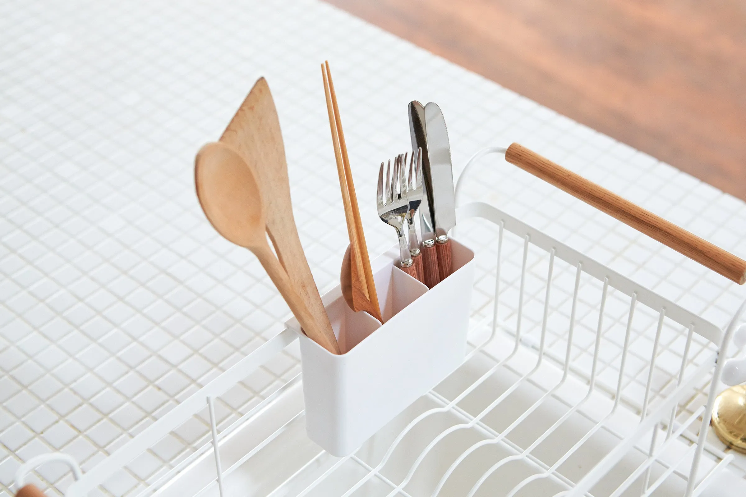 Over-the-Sink Dish Rack - Steel   Wood