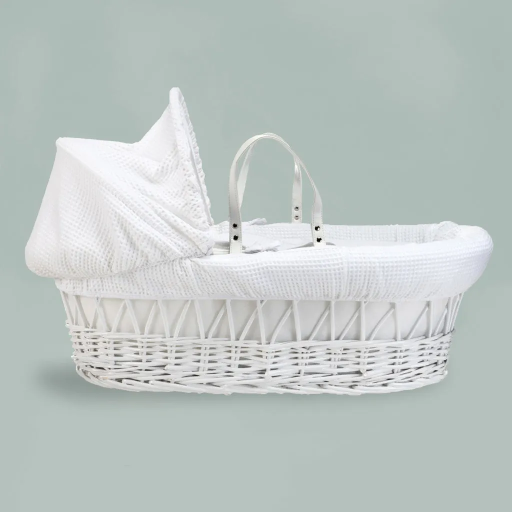 Personalised Zachary Zebra Moses Basket Baby Hamper, White