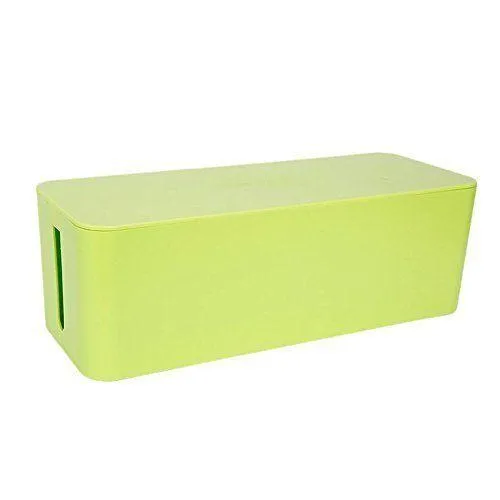 Plastic Cable Storage Socket Wire Box Management for Home Office Medium Green