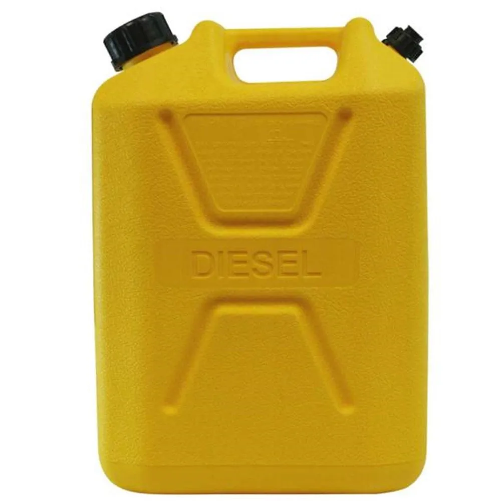 Pro Quip 10L Plastic Fast Pour Fuel Jerry Can - Diesel Yellow - 1009