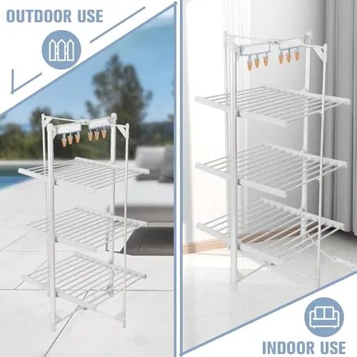 Rainberg Heated Clothes Airer, 3-Tier clothes airer (New)