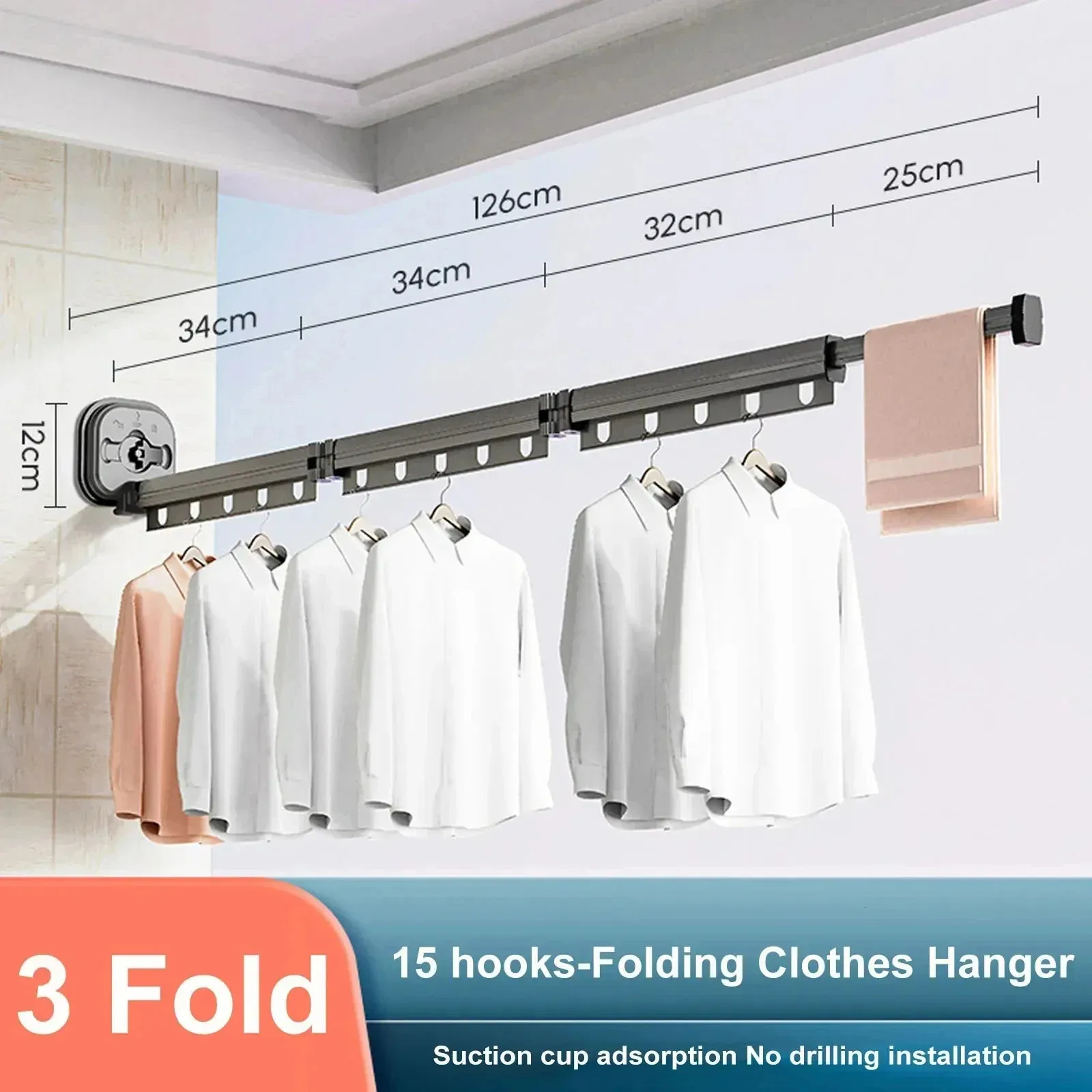 Retractable Aluminum Clothes Hanger