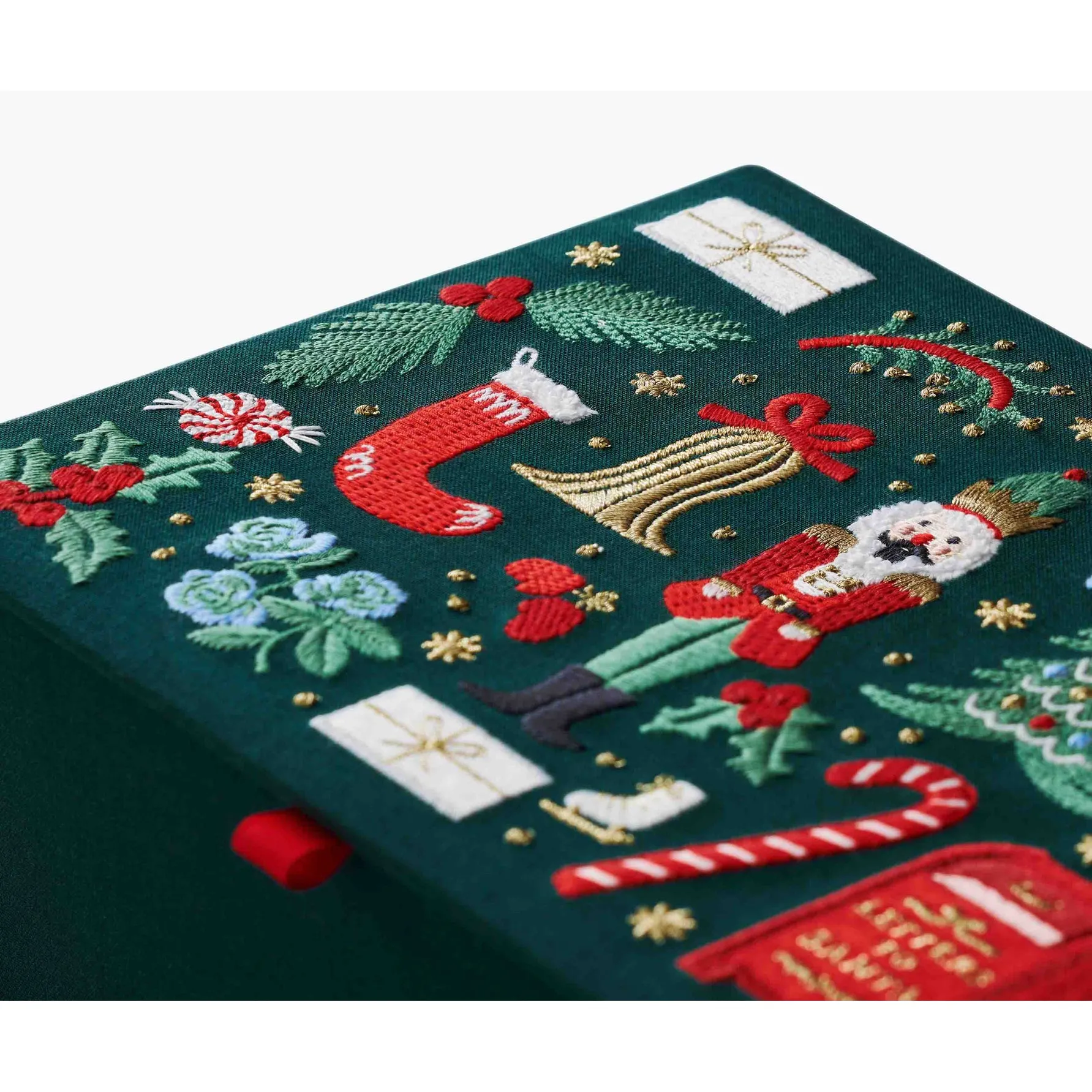 Rifle Paper Co Holiday Large Embroidered Keepsake Box