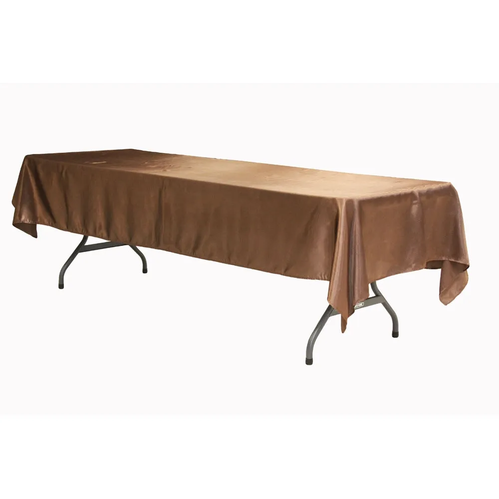 Satin Rectangular 60"x120" Tablecloth - Chocolate Brown