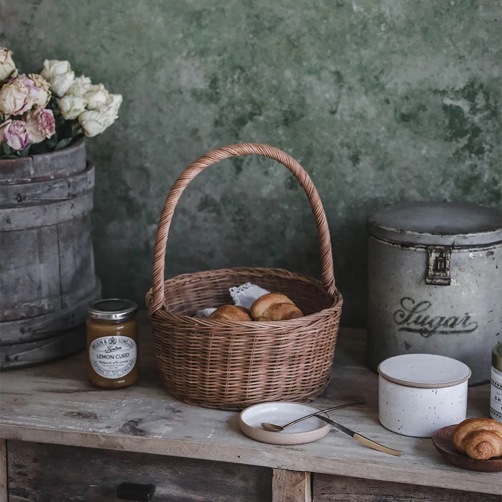 Simone Rattan Basket with Handle