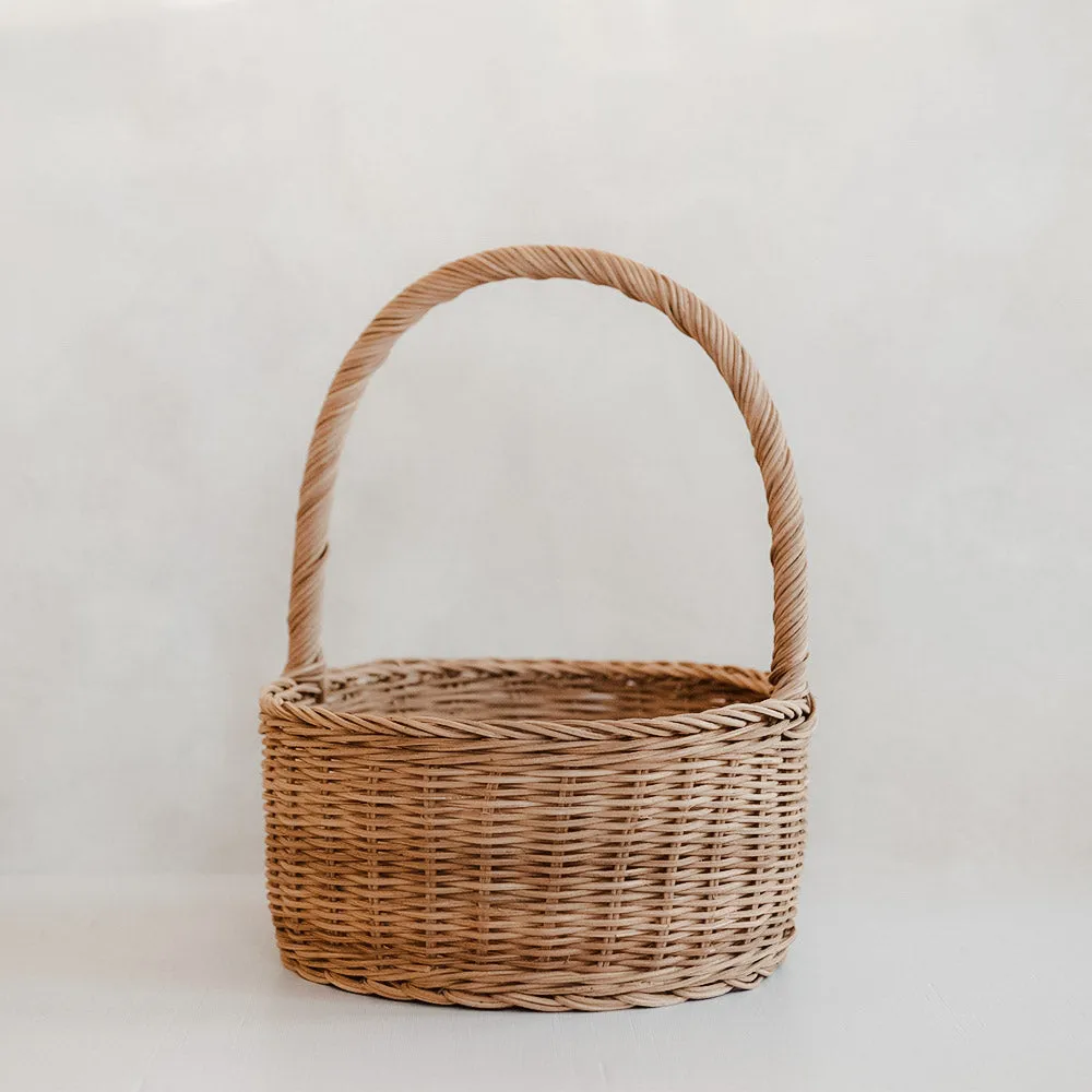 Simone Rattan Basket with Handle