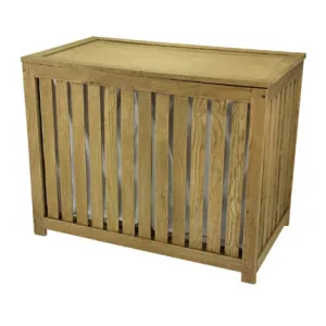 Slat Barnwood Lidded Hamper