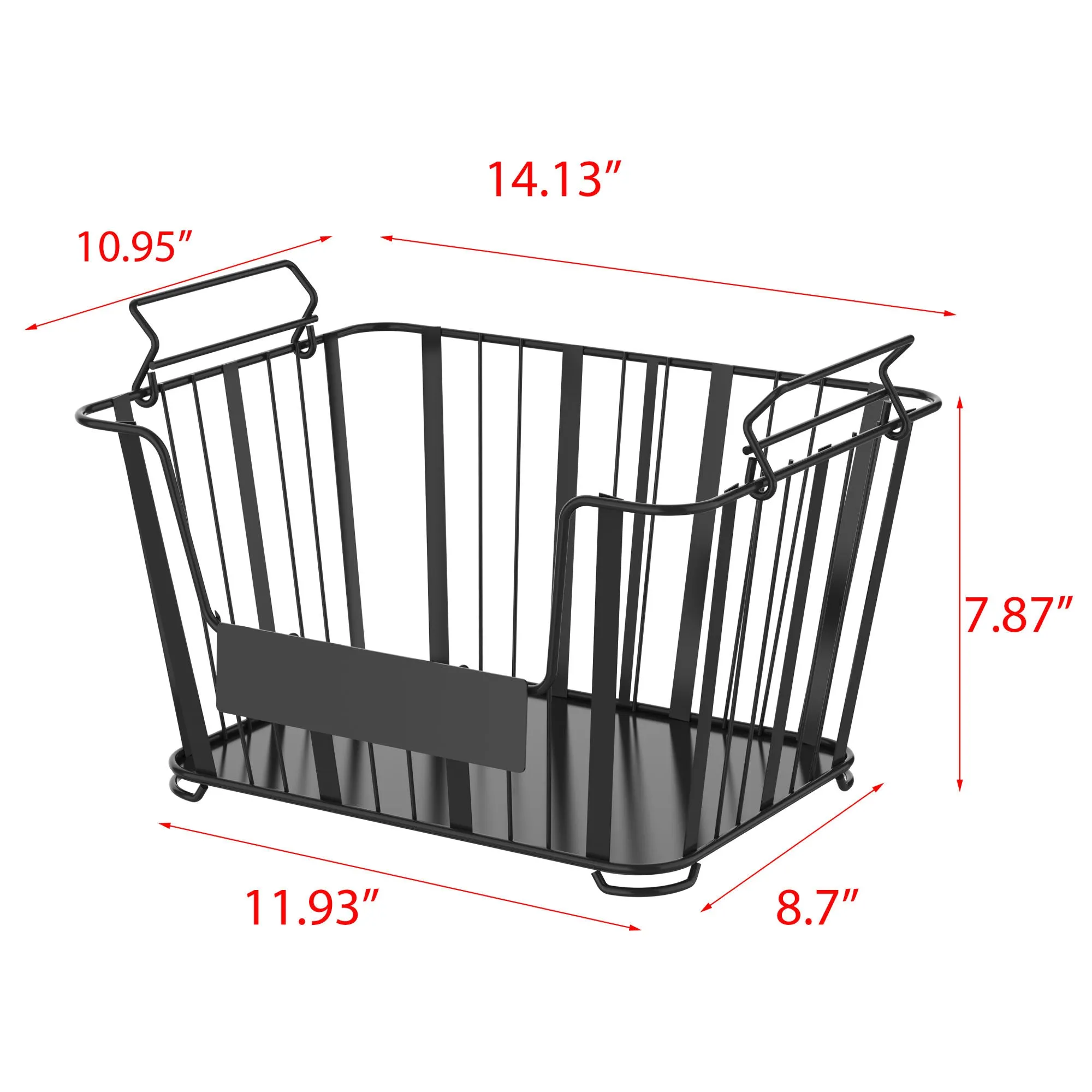 Tier Metal Wire Storage Basket Stand with Removable Baskets